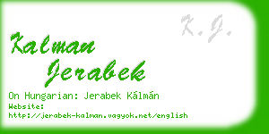 kalman jerabek business card